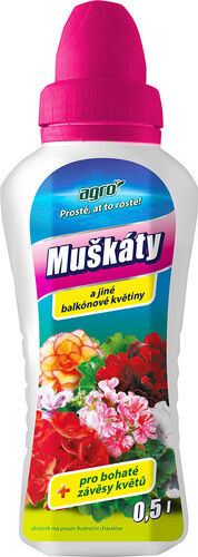 Agro Kapalné hnojivo Muškáty, begonie a jiné balkónové květiny