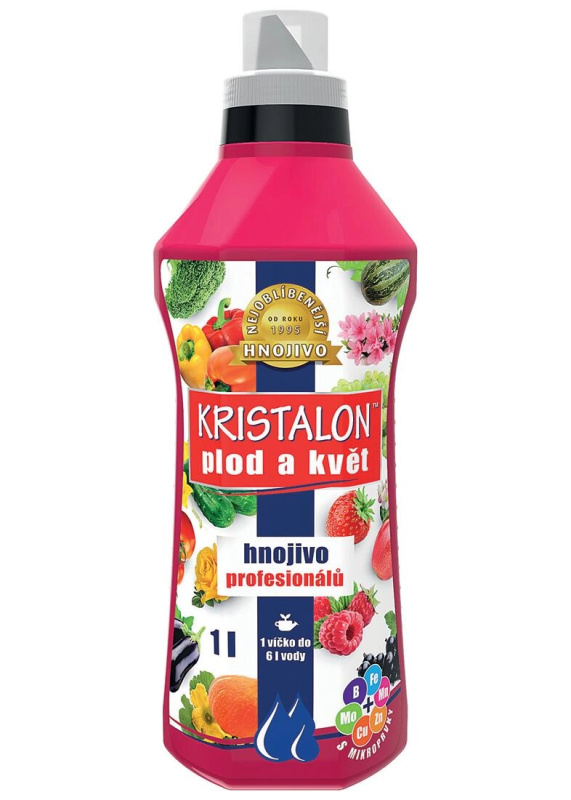 Kristalon Kapalné krystalické hnojivo Plod a květ, 1 l