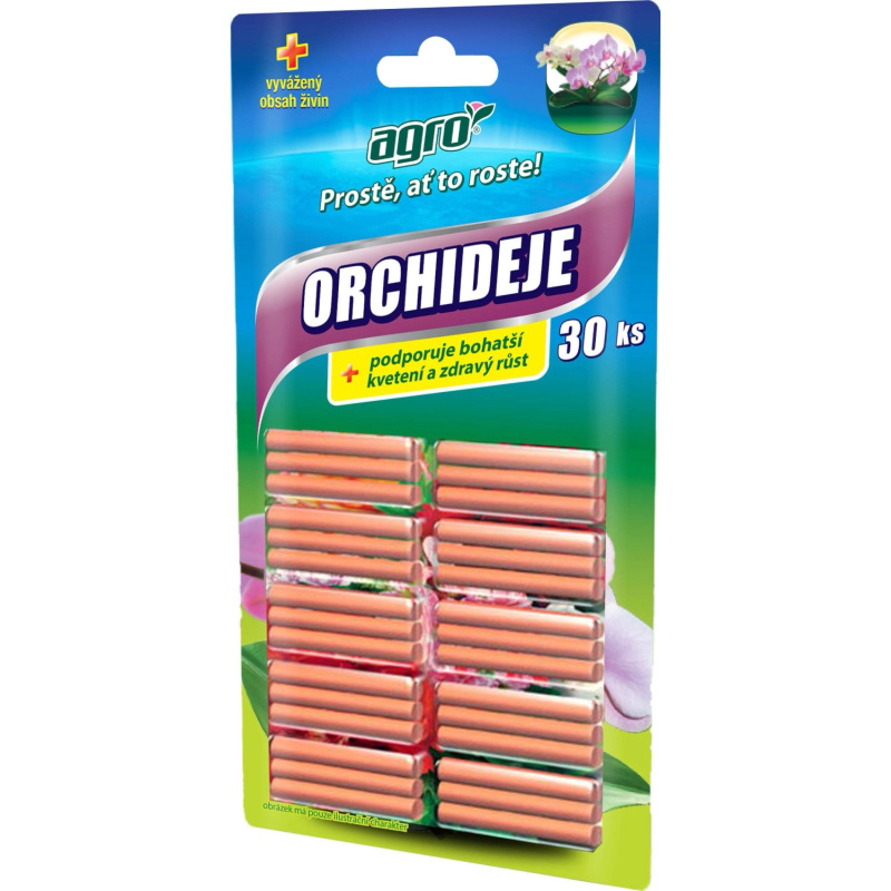 Agro tyčinkové hnojivo pro orchideje (blistr 30 ks)