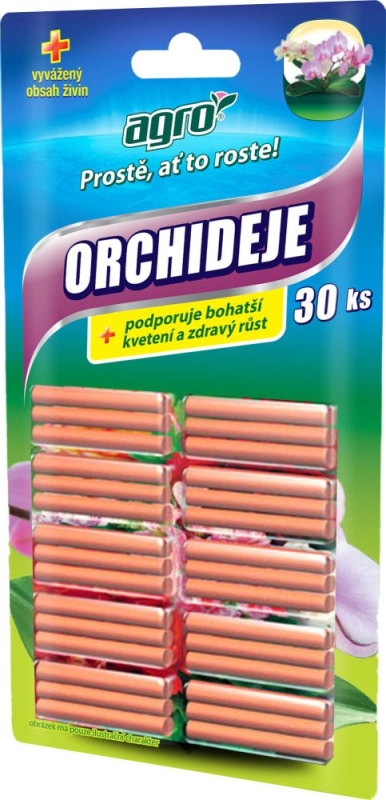 Agro tyčinkové hnojivo pro orchideje (blistr 30 ks)