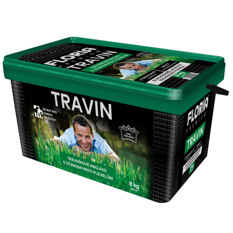 FLORIA Trávníkové hnojivo s účinkem proti plevelům TRAVIN 8 kg