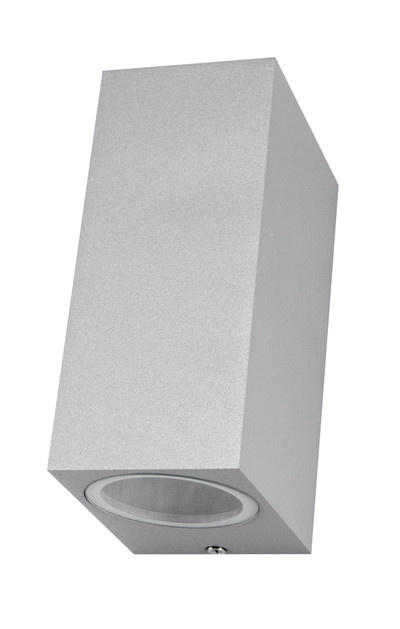 Palnas Venkovní nástěnné svítidlo HUGO v. 15 cm, 2xGU10 Barva: Stříbrná