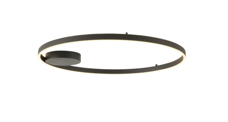 Palnas LED stropní svítidlo Dona, ⌀ 60cm, 42W, DOWN Barva: Černá, Stmívání, řízení: TRIAC
