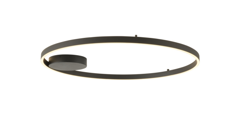 Palnas LED stropní svítidlo Dona, ⌀ 80cm, 62W, DOWN Barva: Černá, Stmívání, řízení: DALI