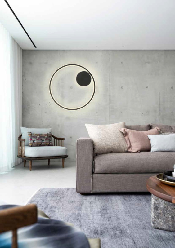 Palnas LED stropní svítidlo Dona 2 UP, ⌀ 60cm, 36W Barva: Černá, Stmívání, řízení: DALI