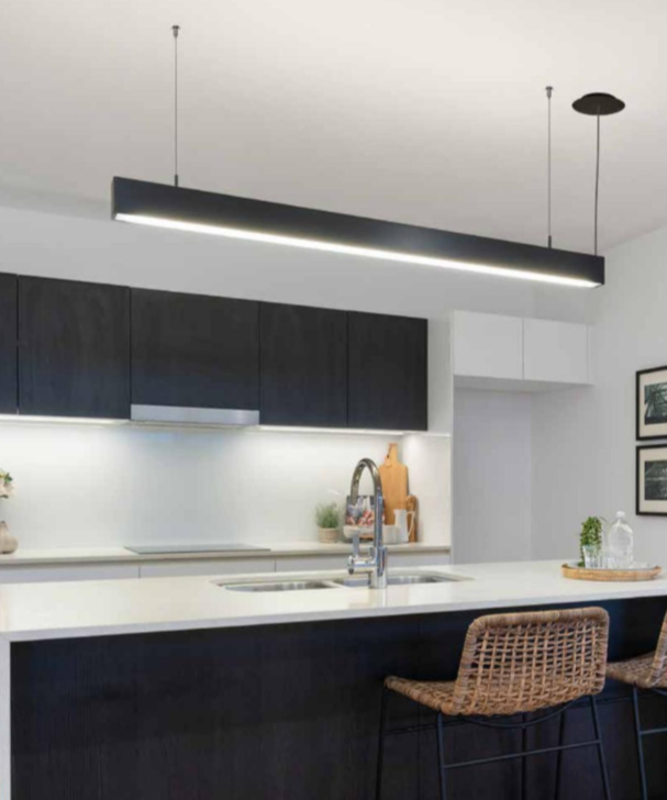 Palnas Závěsné lineární LED svítidlo Linie, d. 113cm, 36W Barva: Černá, Teplota světla: 4000K - denní bílá, Stmívání, řízení: ON/OFF