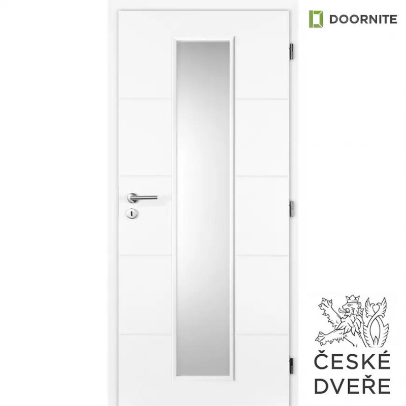 Interiérové dveře Quatro Linea Sklo Bílé 80P