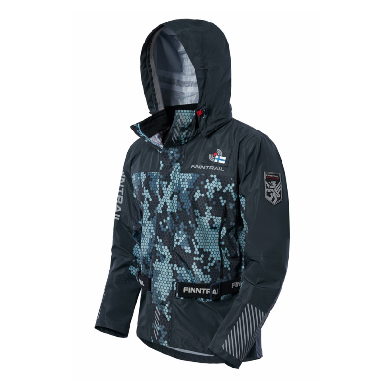 Voděodolná moto bunda Finntrail Mudway CamoGrey camo/šedá 3XL
