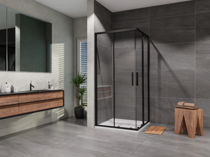 Stěna pevná WECCO Walk-In 1200 mm leštěný hliník/čiré sklo 1