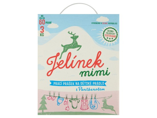 Jelen Jelínek mimi Prací prášek na dětské prádlo s pantenolem, 3 kg