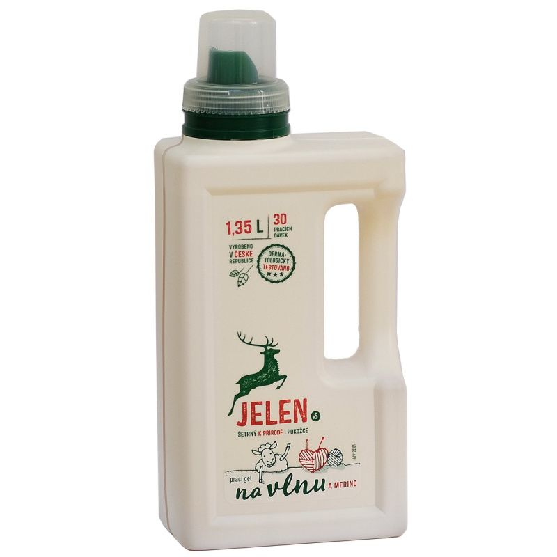 Jelen Prací gel na vlnu a merino, 1,35l