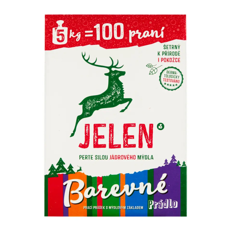 Jelen Prací prášek na barevné prádlo, 5kg