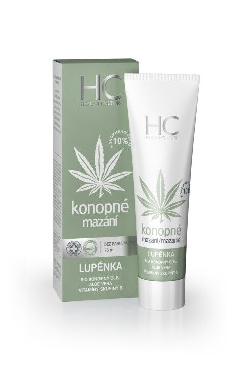 HEALTH CULTURE Konopné mazání lupénka 75 ml