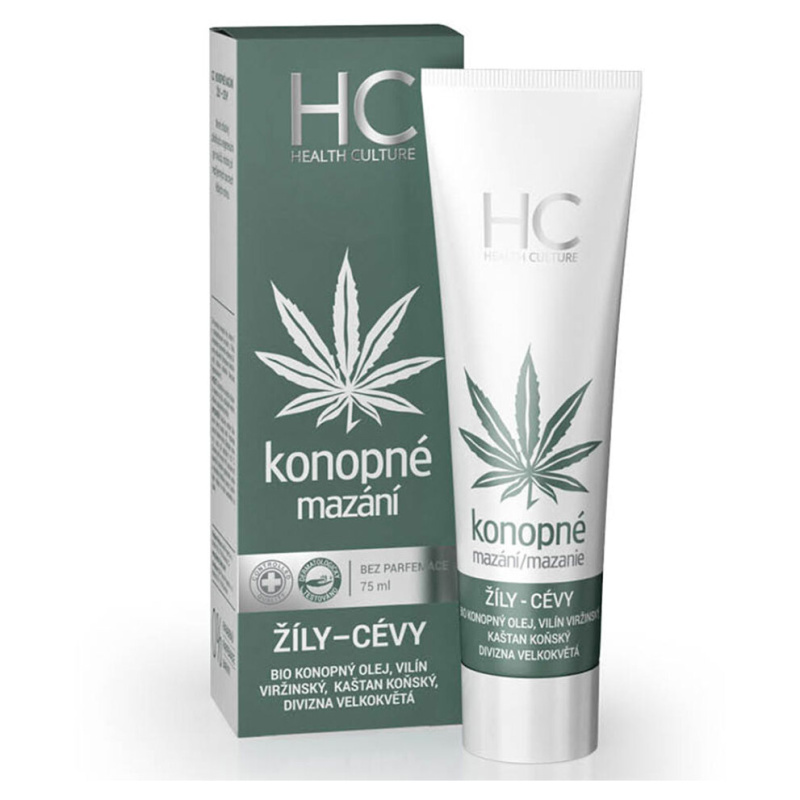 HEALTH CULTURE Konopné mazání žíly a cévy 75 ml