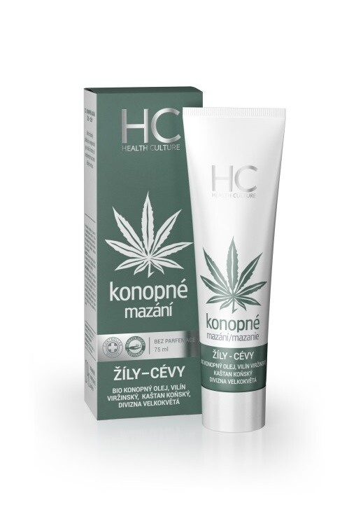 HEALTH CULTURE Konopné mazání žíly a cévy 75 ml