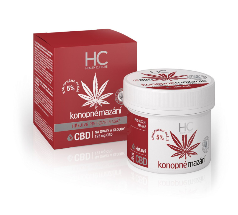 HEALTH CULTURE CBD Konopné mazání hřejivé 125 ml