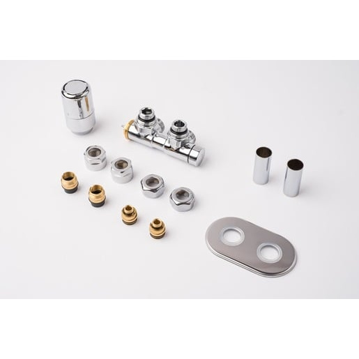 P.M.H. Terra termostatický ventil pro ústřední vytápění 6x7 cm chrom TER-L-C