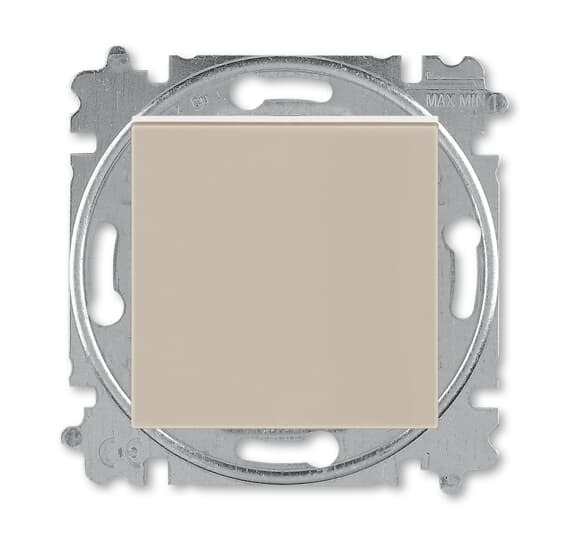 Spínač jednopólový ABB 2CHH590145A6018, řazení 1, macchiato/bílá, s krytem, s drápky