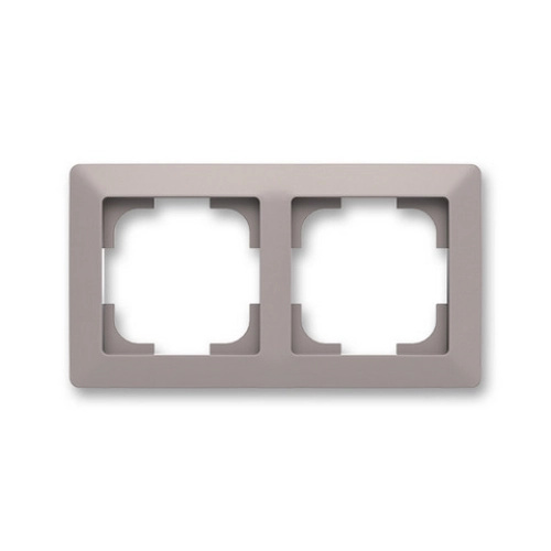 Rámeček ABB Zoni dvojnásobný greige, bílá