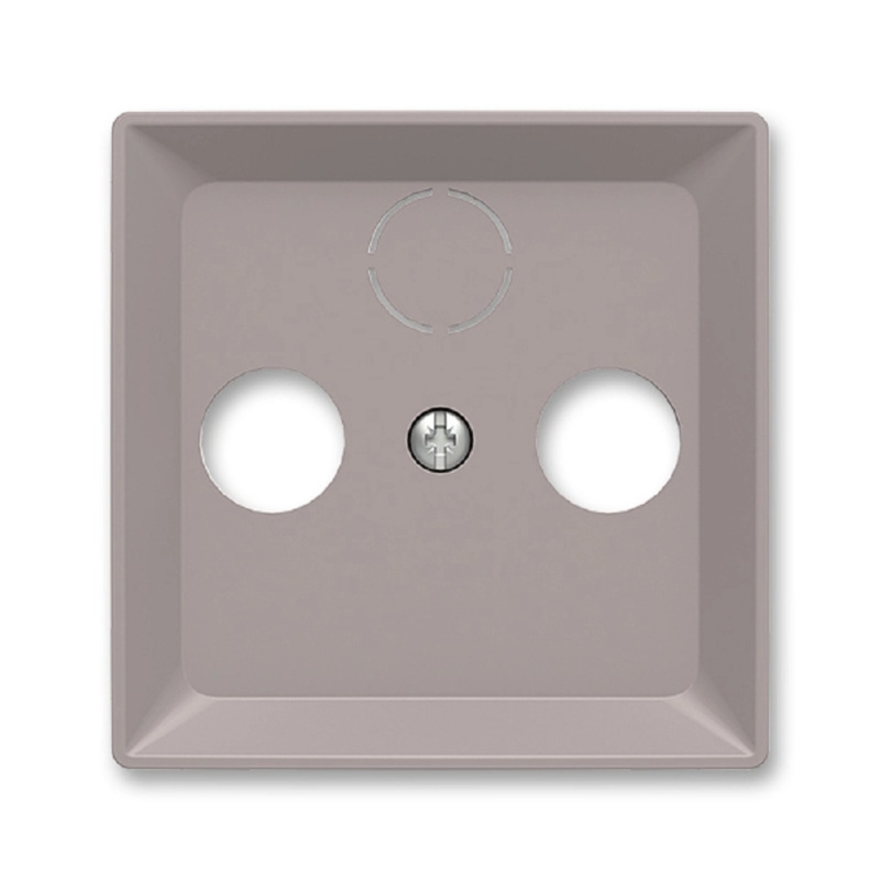 Kryt zásuvka anténní TV/R/SAT ABB Zoni greige, bílá