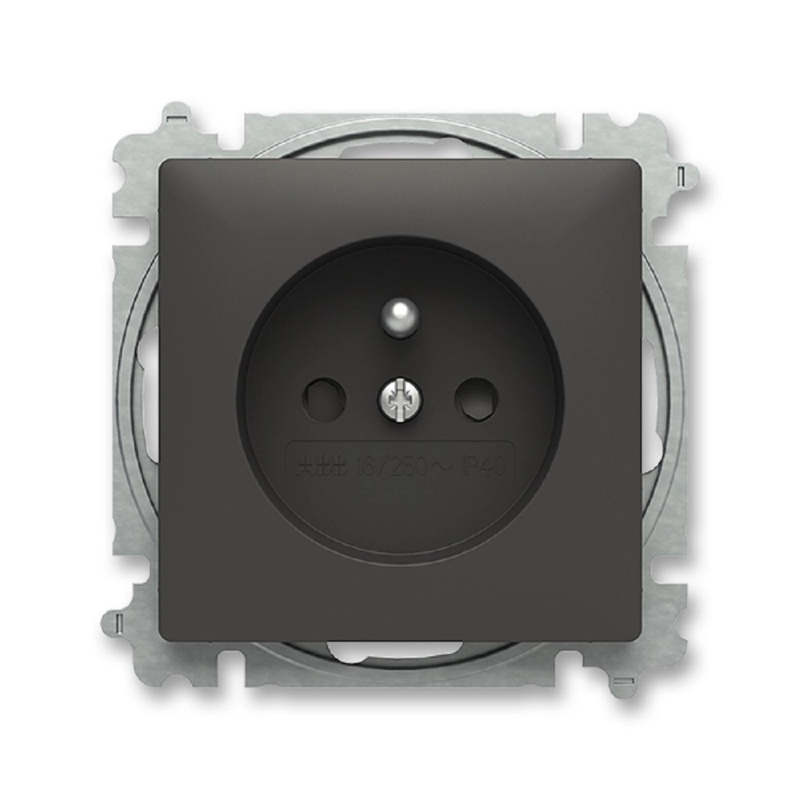 Zásuvka 230 V jednonásobná ABB Zoni matná černá