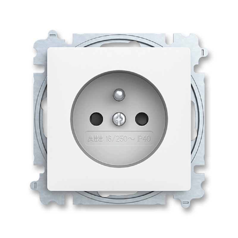 Zásuvka 230 V jednonásobná ABB Zoni matná bílá