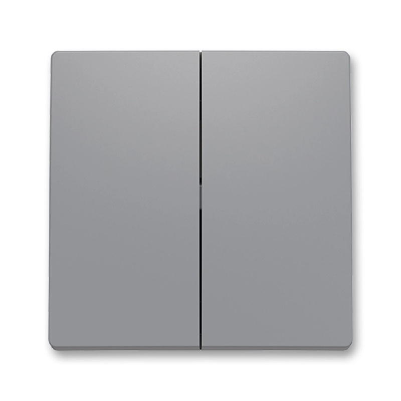 Kryt spínač dvojitý ABB Zoni šedá, bílá