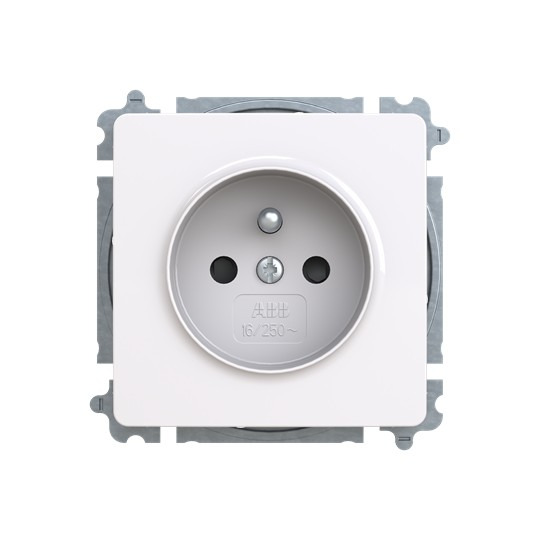 Zásuvka jednonásobná ABB Reflex SI 6619B-A06357 R, červená, s clonkami (typ 6619)