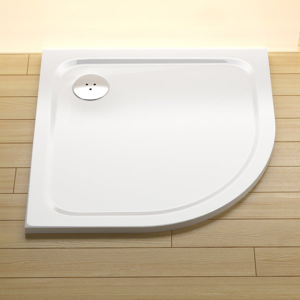 Vanička sprchová Ravak Elipso Pro Chrome 900×900×30 mm R 500 litý mramor