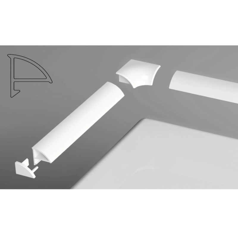 RAVAK 10° Sada pro krycí lištu 6 bílá B440000001