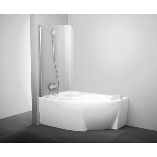 Ravak Rosa vanová zástěna 150x85 cm bright alu 7qlm0c00y1 CVSK1140150ROTBRL