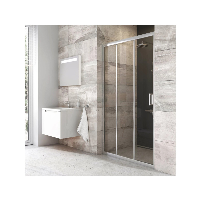RAVAK Sprchové dveře Blix BLDP3-90 alu lesklá + transparent
