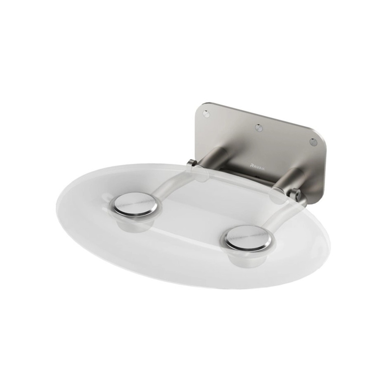 Ravak OVO P sprchové sedátko sklopné š. 41 cm čirá B8F0000048