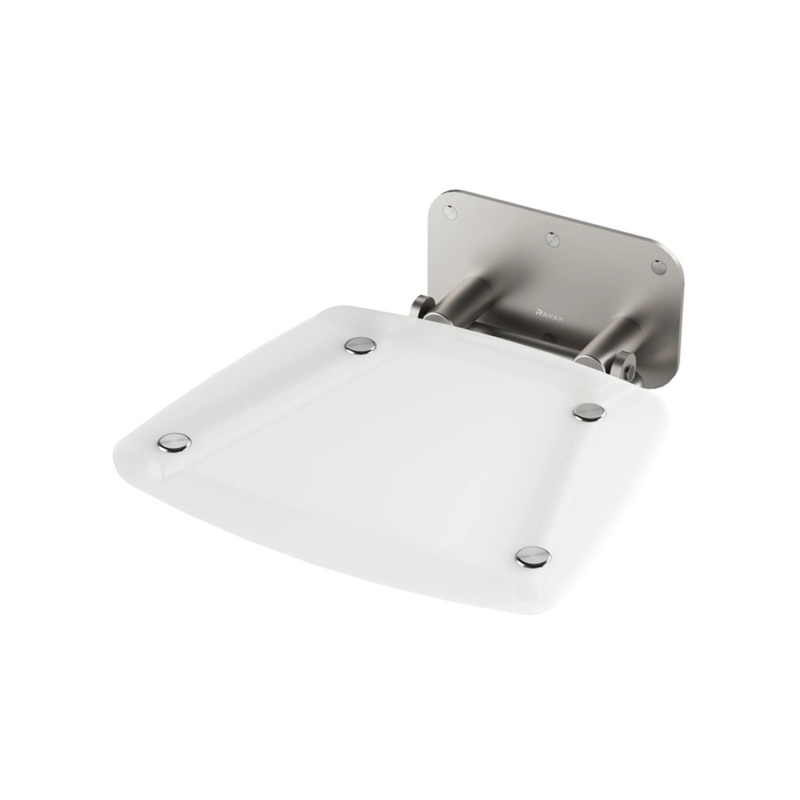 Ravak OVO B sprchové sedátko sklopné š. 36 cm průsvitně bílá B8F0000052