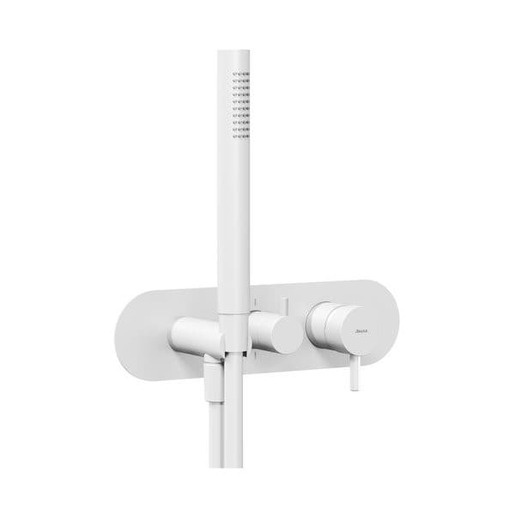 Sprchová a vanová baterie Ravak Espirit se sprchovým setem bílá matná X070250
