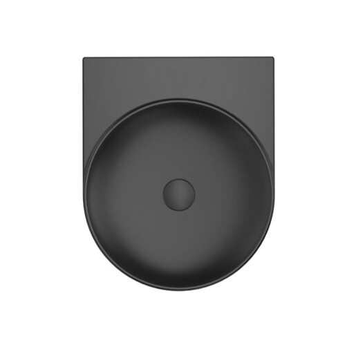 Ravak Yard umyvadlo 40,5x50 cm černá mat bez otvoru pro baterii, bez přepadu XJX0D040000