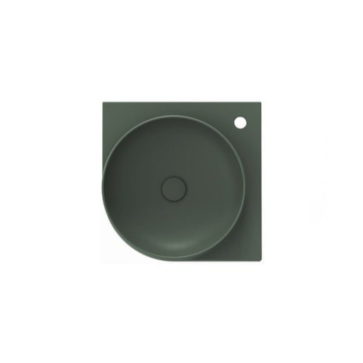 Ravak Yard rohové umyvadlo 45x45 cm grey green mat XJX08245000
