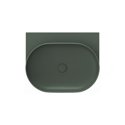 Ravak Yard umyvadlo 60,5x50 cm grey green mat bez otvoru pro baterii XJX08060000