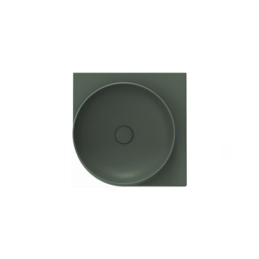 Ravak Yard rohové umyvadlo 45x45 cm grey green mat bez otvoru pro baterii XJX08045000