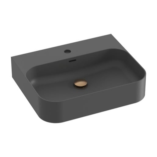 Ravak Ceramic Slim umyvadlo 55,3x45,2 cm antracit otvor pro baterii uprostřed XJX03155005