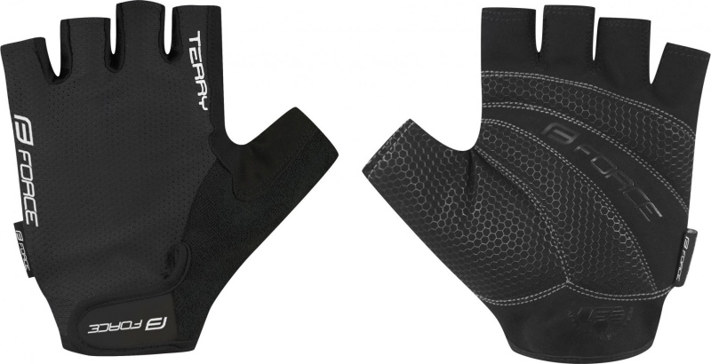 rukavice FORCE TERRY, černé Velikost: XXL