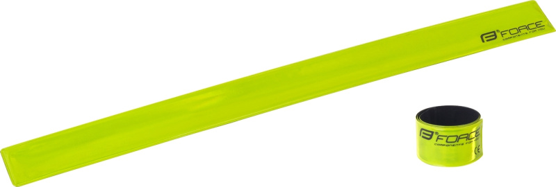FORCE pásek reflexní FORCE, samonavíjecí, 38 cm, žlutý