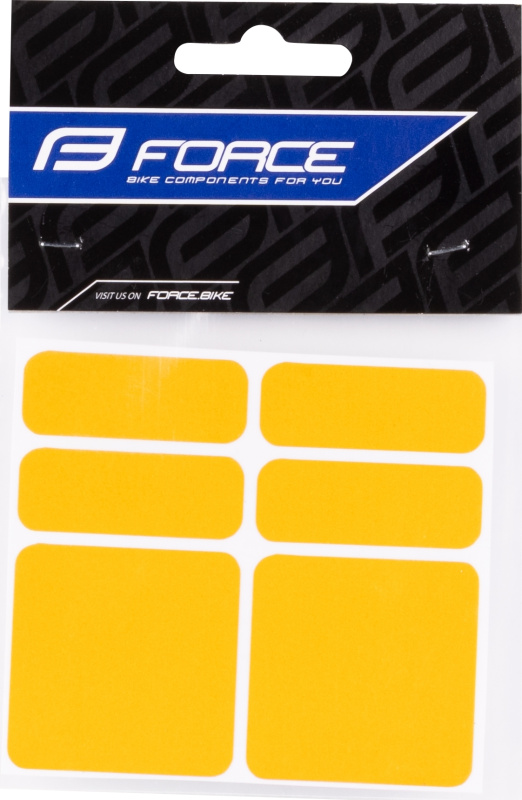 nálepky FORCE reflexní sada 6 ks, různé barvy Barva: Žlutá