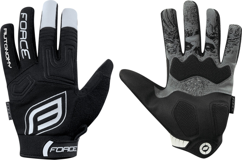 rukavice FORCE MTB AUTONOMY, černé Velikost: S