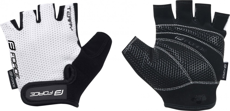 rukavice FORCE TERRY, bílé Velikost: M