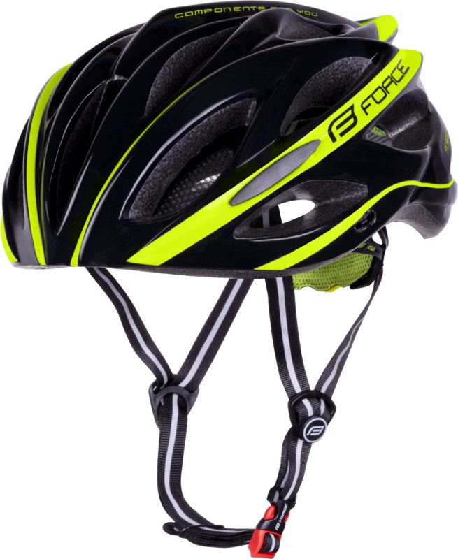 přilba FORCE BULL, černo-fluo Velikost: S-M