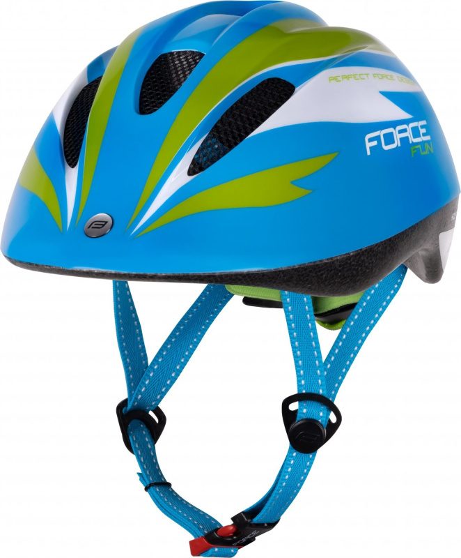 přilba FORCE FUN STRIPES dětská, modro-zel-bílá Velikost: M