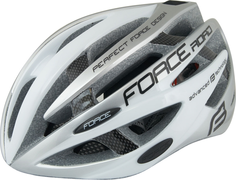 přilba FORCE ROAD, bílo-šedá Velikost: L-XL