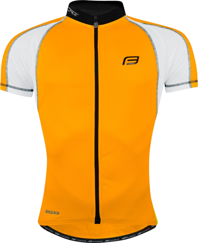 dres FORCE T10 krátký rukáv, oranžovo-bílý Velikost: XS