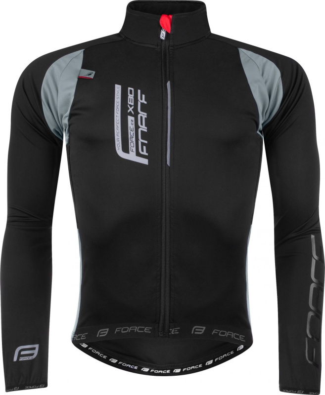 FORCE bunda F X80 tenký softshell, UNI,černo-šedá Velikost: XS